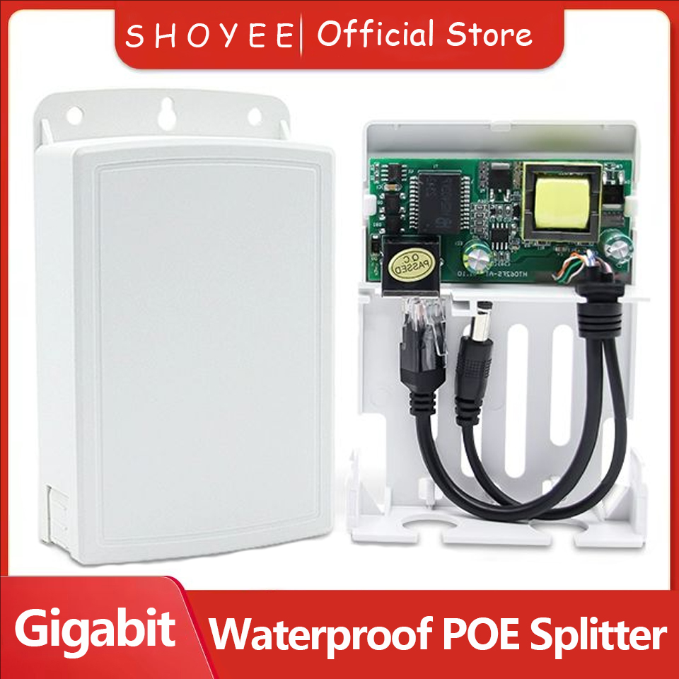 Home Security Outdoor Camera System - New Waterproof Gigabit POE Splitter IP67