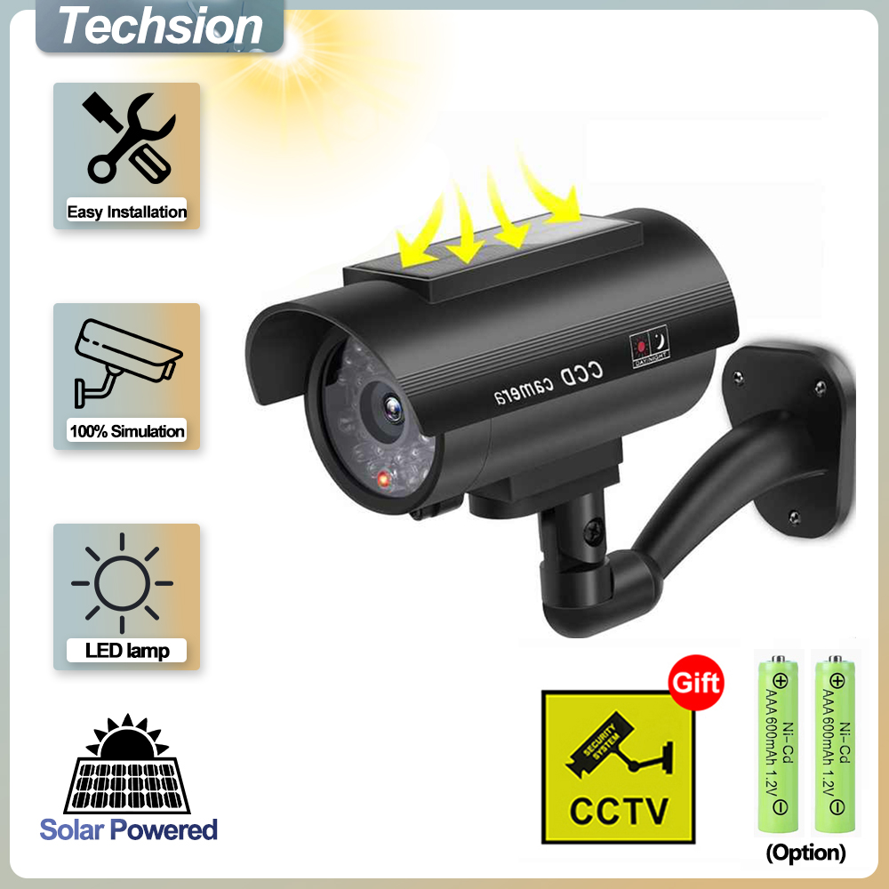 Home Security Panel - Solar Panel Dummy Surveillance Camera Outdoor