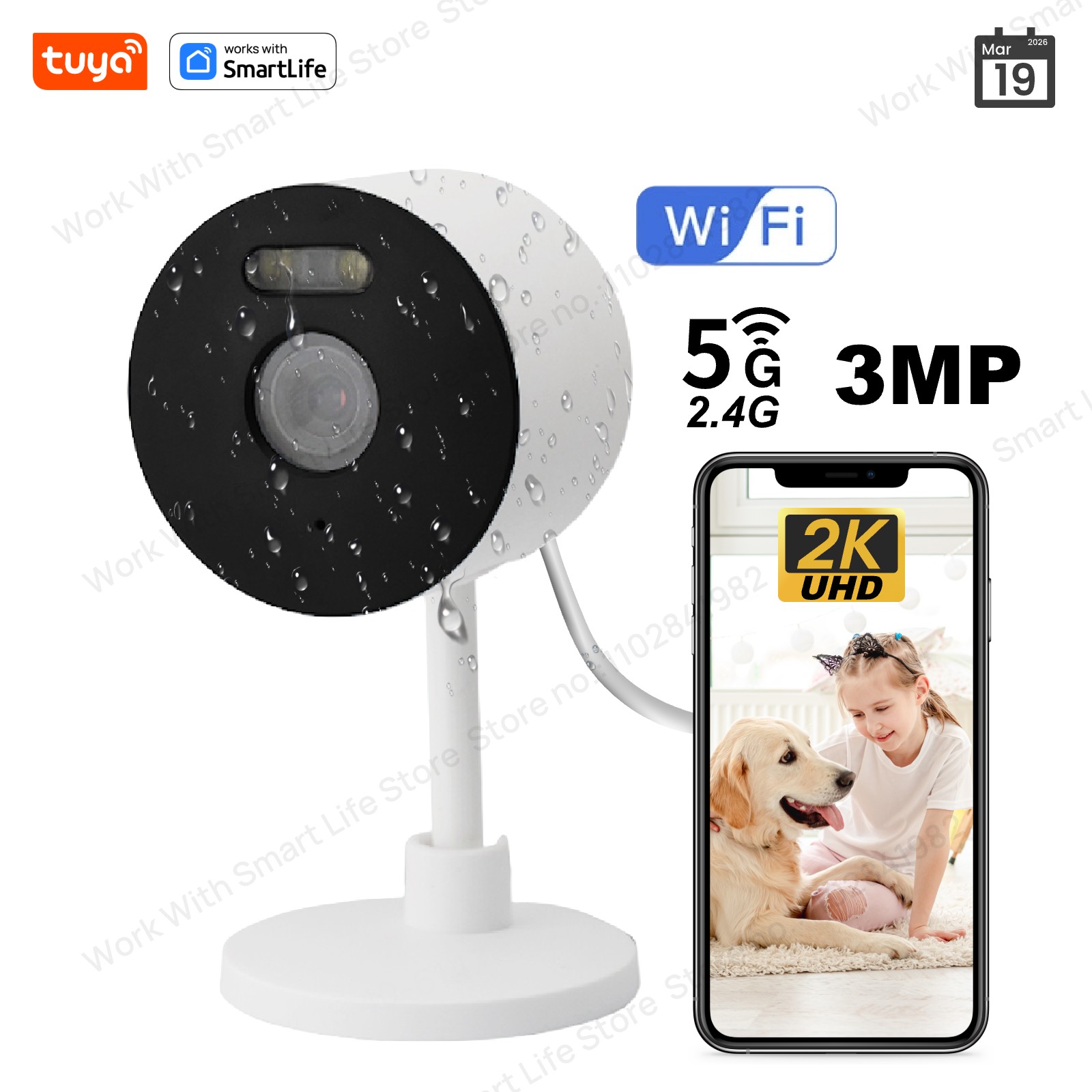 Home Security Product - 3MP HD Tuya Smart Indoor/Outdoor Security