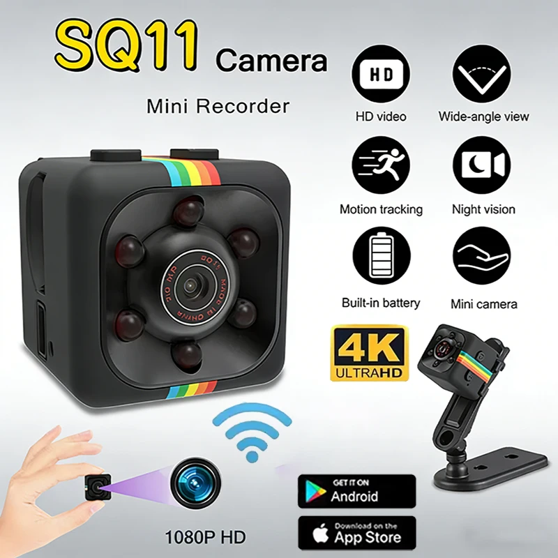 Home Security Tech - 4K Mini HD Camera1080p Portable Small