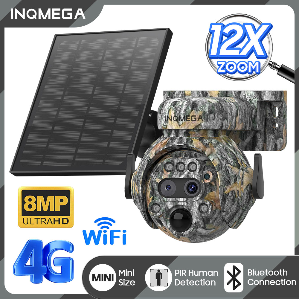 Home Security Panel - INQMEGA 8MP Solar Powered Camera 4K