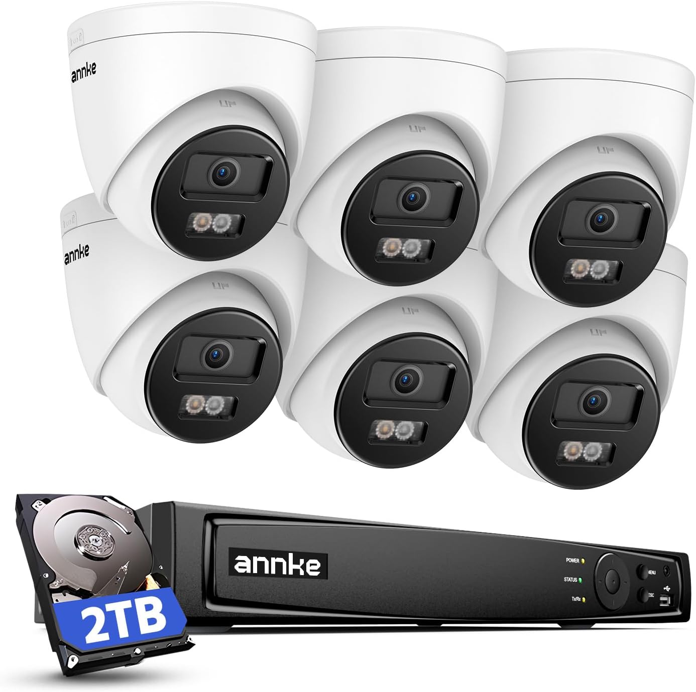 Home Security Outdoor Camera System - ANNKE 8CH 4K PoE Security Camera