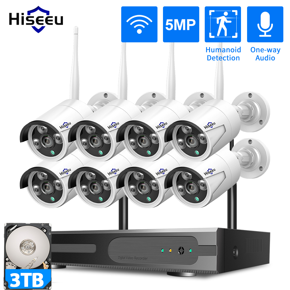 Home Security Panel - Hiseeu 3/5/8MP WiFi CCTV Camera Security