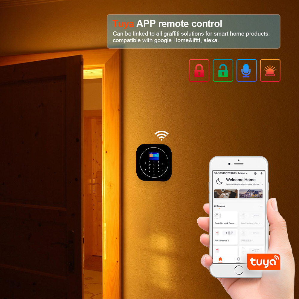 KERUI G12 2G Wifi Wireless Hom - đánh giá và giá Home Security Panel