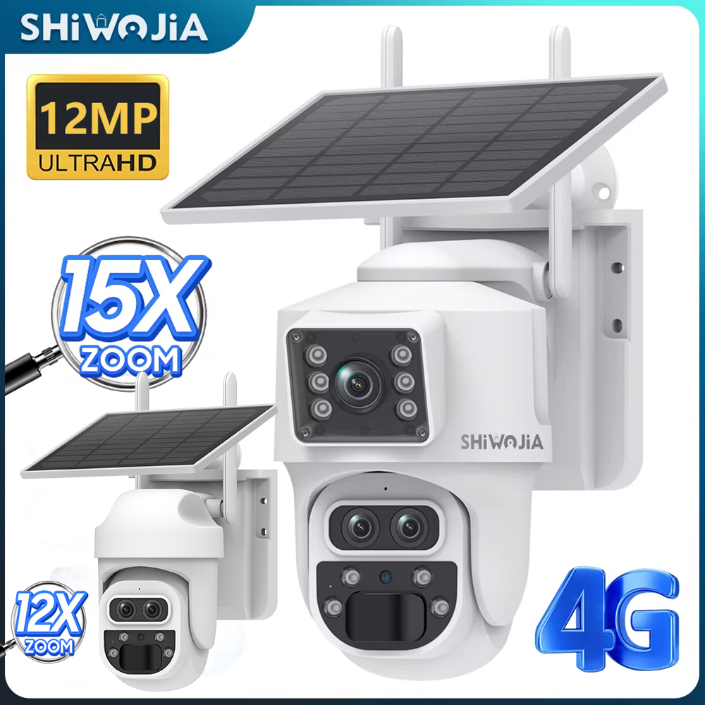 SHIWOJIA 12MP 6K 15X Zoom Sola - đánh giá và giá Home Security Panel