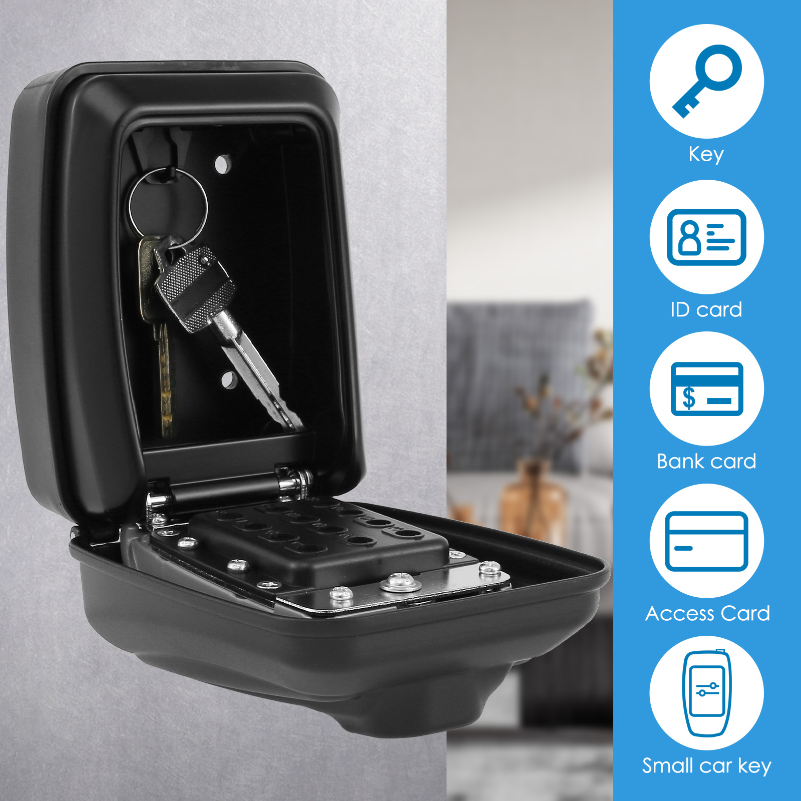 Key Lock Box Wall-Mount Secret - đánh giá và giá Home Security Brand