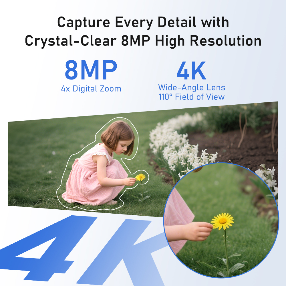 8MP 4K Solar Camera System 4-C - đánh giá và giá Home Security Outdoor Camera System