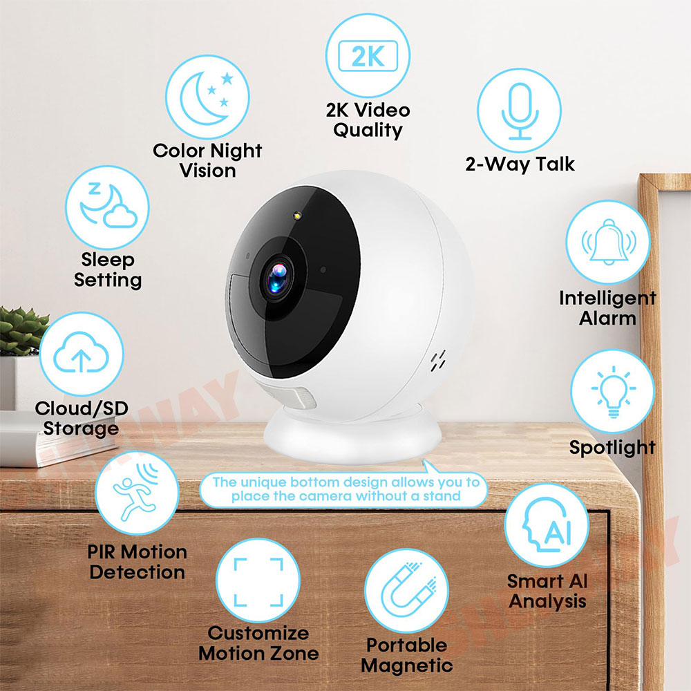 5MP 2K Magnetic Battery Securi - đánh giá và giá Home Security Outdoor Camera System
