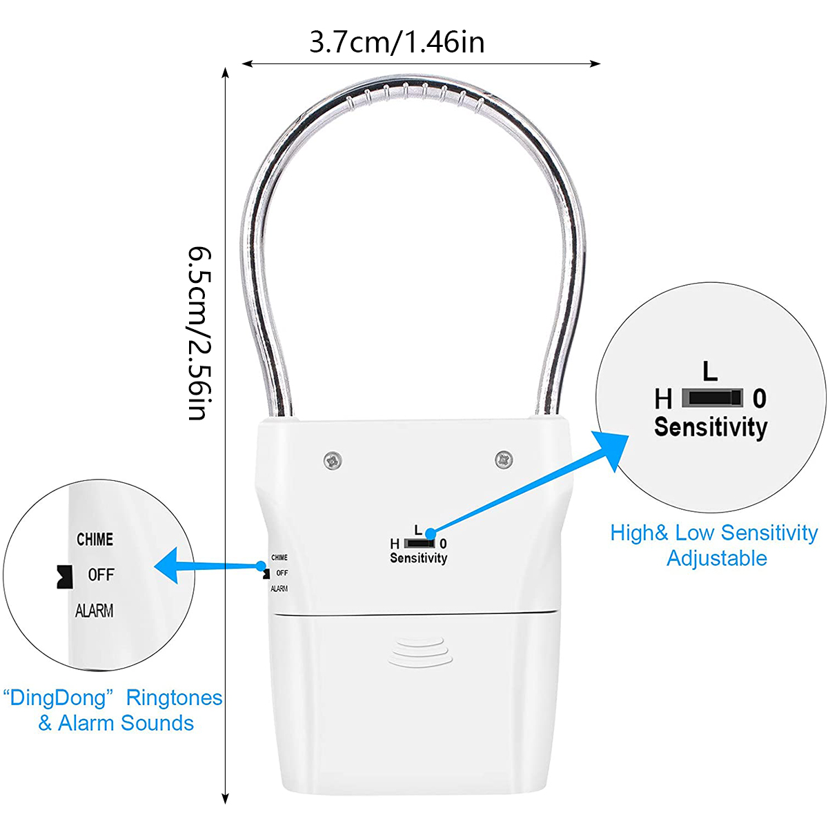 Door Handle Alarm 110dB Door S - đánh giá và giá Door Wedge Alarm