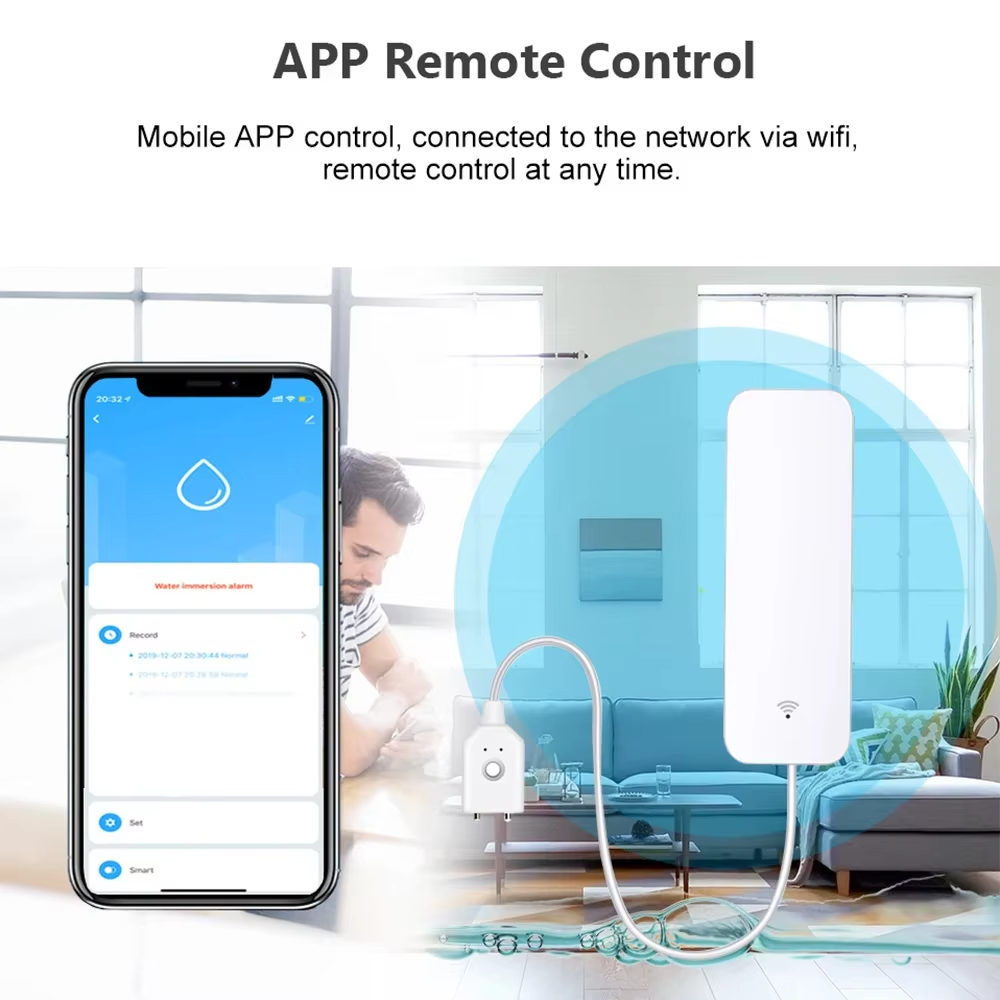 ZigBee WiFi Water Leak Sensor  - đánh giá và giá Home Security App