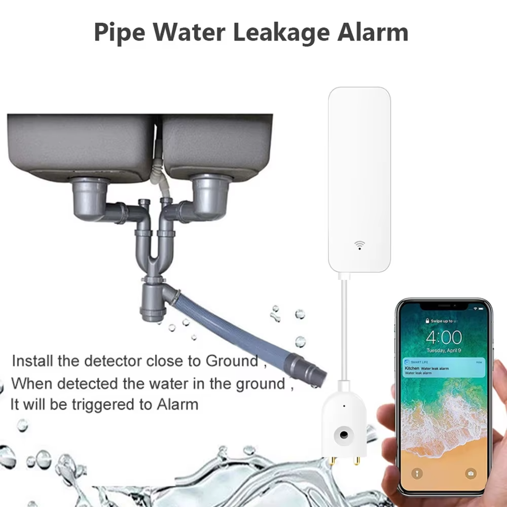 ZigBee WiFi Water Leak Sensor  - đánh giá và giá Home Security App