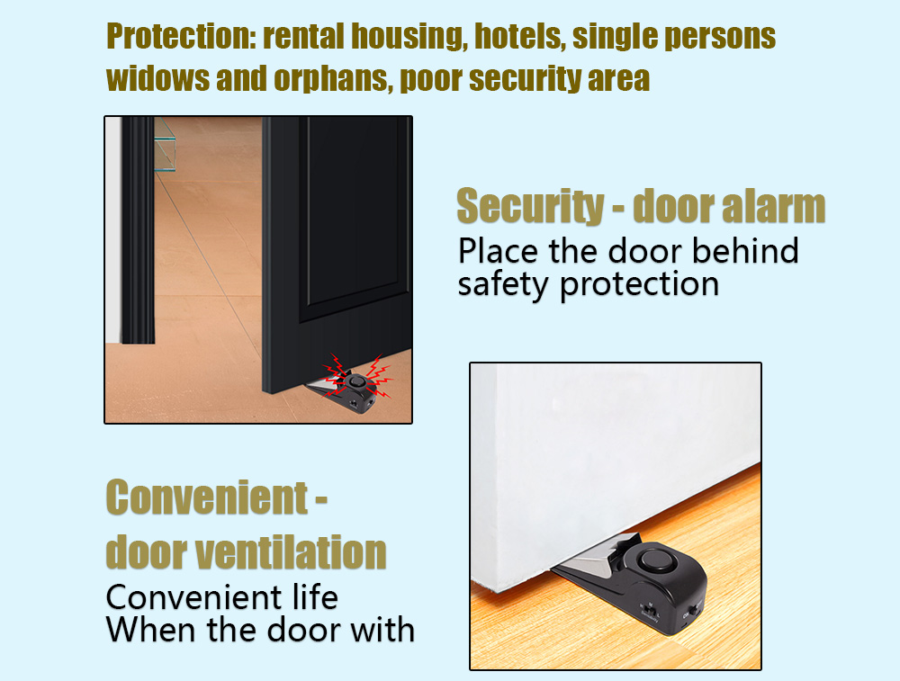 120 db Wireless Door Stop Stop - đánh giá và giá Door Wedge Alarm