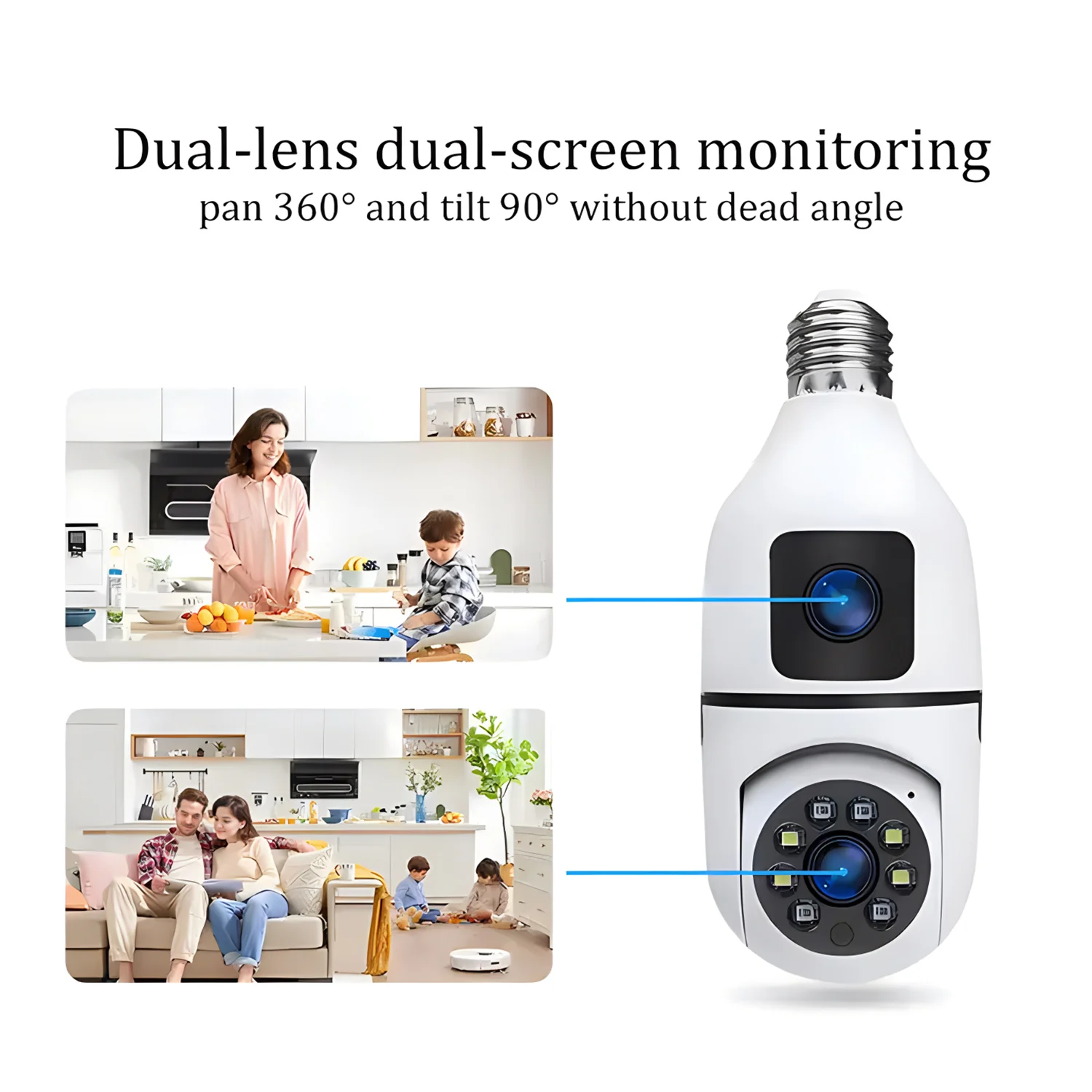 2MP E27 Bulb Surveillance Dual - đánh giá và giá Home Security Outdoor Camera System