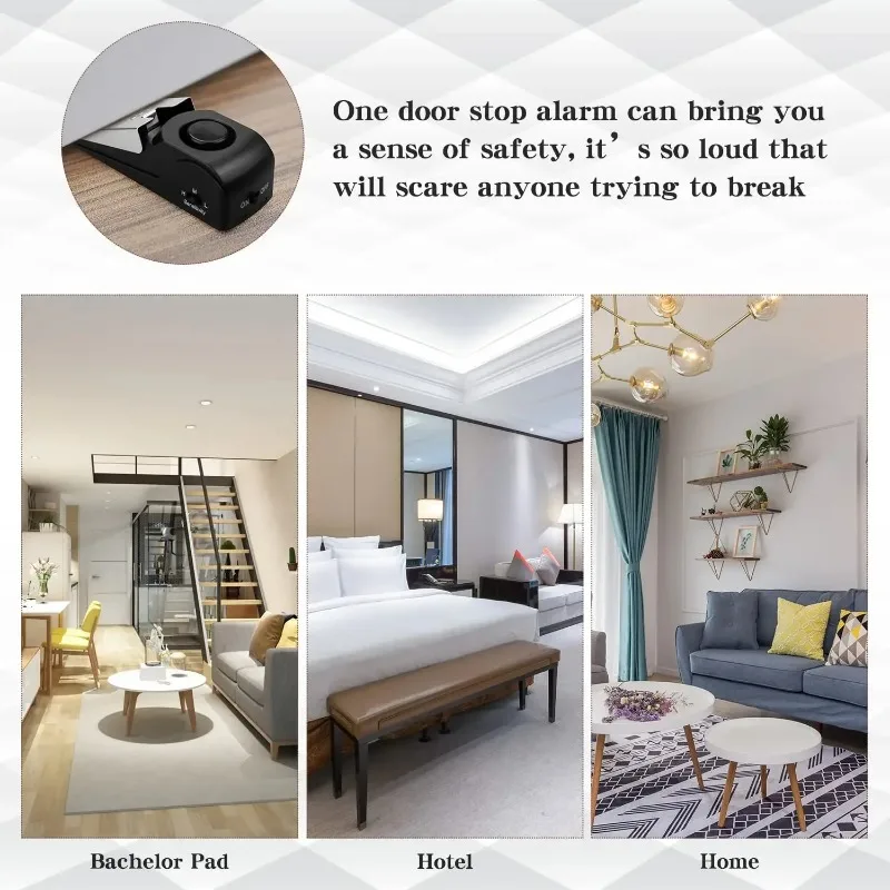 ZEXEF mini security protection - đánh giá và giá Door Wedge Alarm