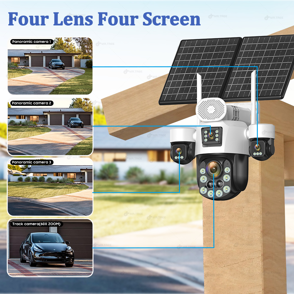 AOV Four Lens Outdoor Surveill - đánh giá và giá Home Security Panel
