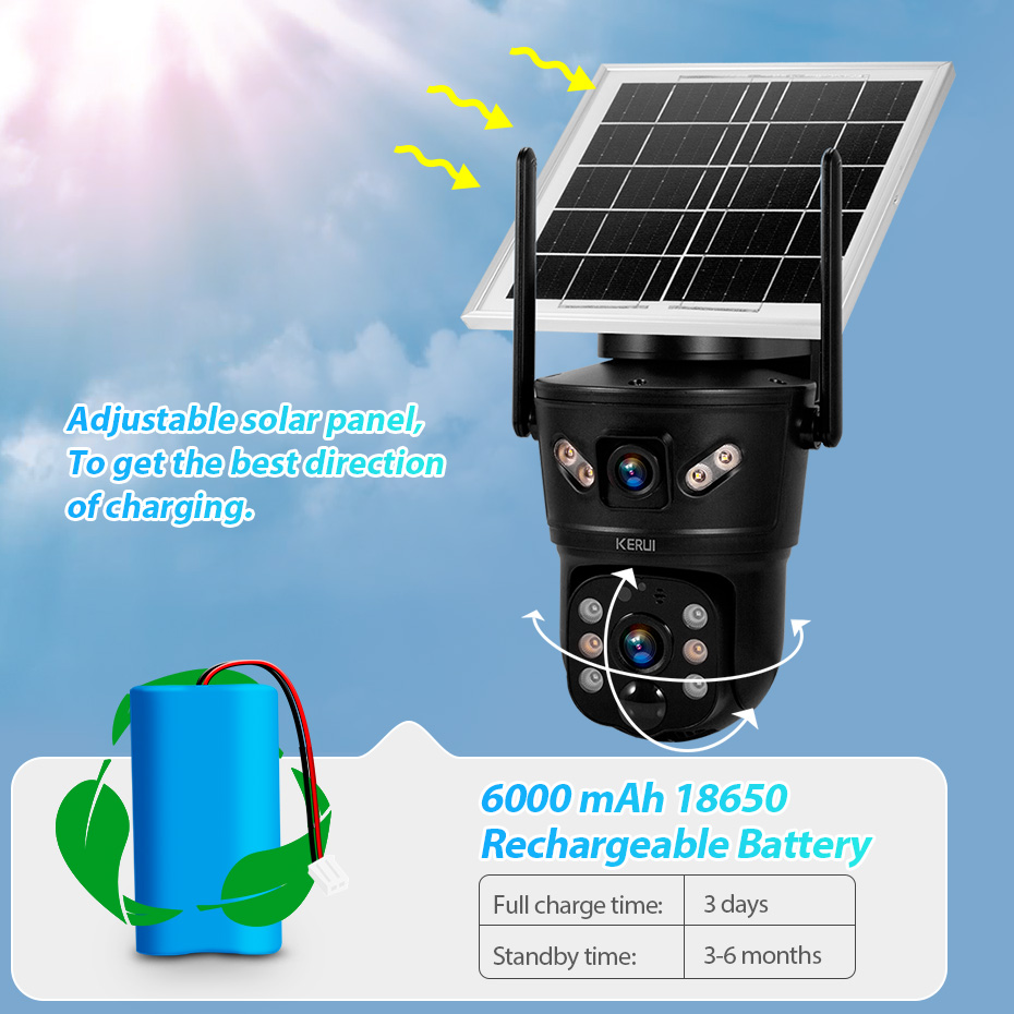 KERUI Outdoor 6MP Solar Camera - đánh giá và giá Home Security Panel