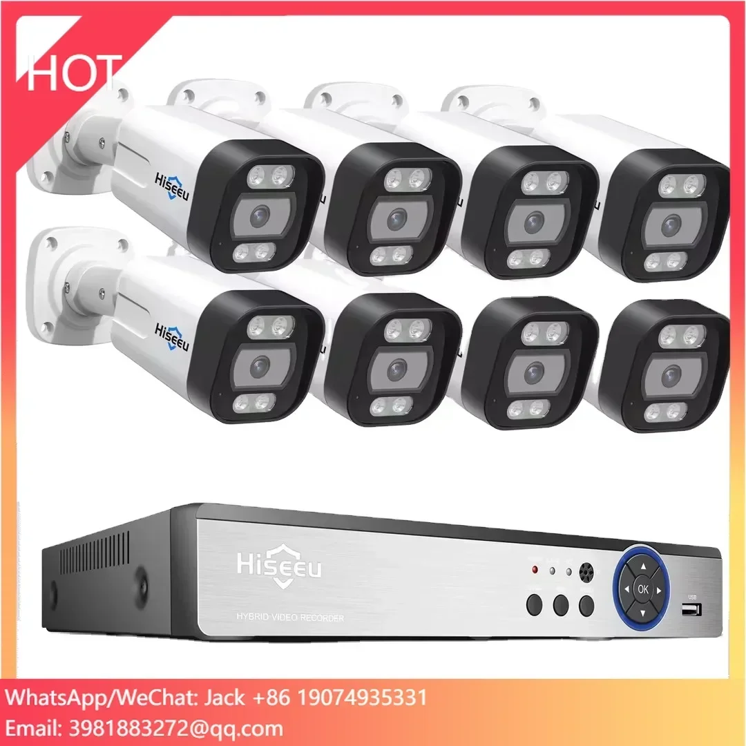 Hiseeu 4K 8channel 8mp Outdoor - đánh giá và giá Home Security Outdoor Camera System