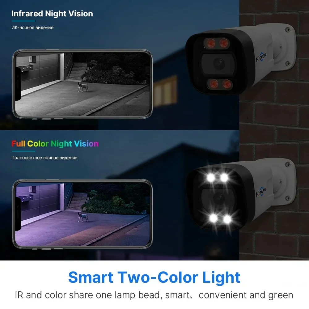 Hiseeu 4K 8channel 8mp Outdoor - đánh giá và giá Home Security Outdoor Camera System