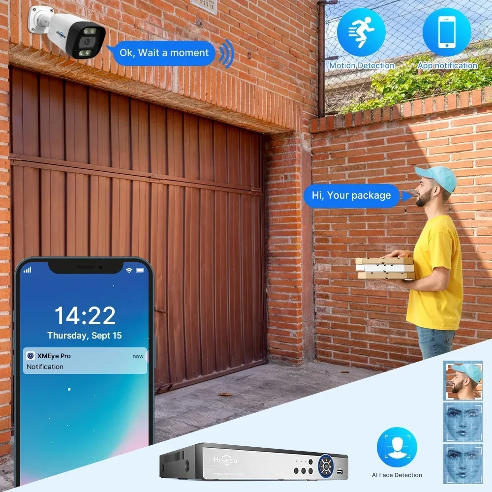 Hiseeu 4K 8channel 8mp Outdoor - đánh giá và giá Home Security Outdoor Camera System