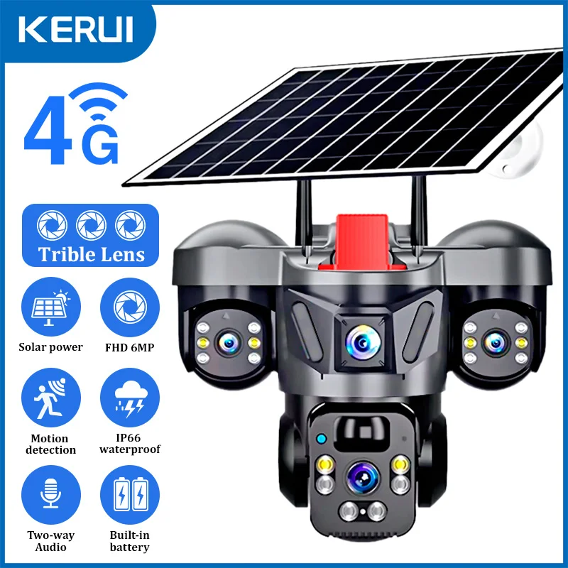 KERUI Outdoor PTZ 6MP 4G SIM W - đánh giá và giá Home Security Panel